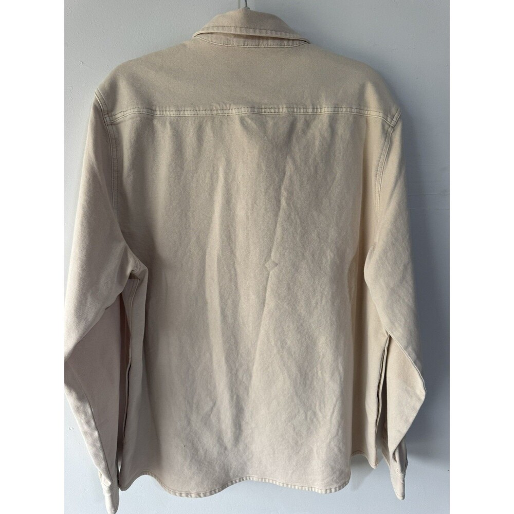 Faherty Sunwashed Canvas CPO Shirt Jacket Size L Mens Aspen Ivory MOF2410 NEW - Picture 7 of 11